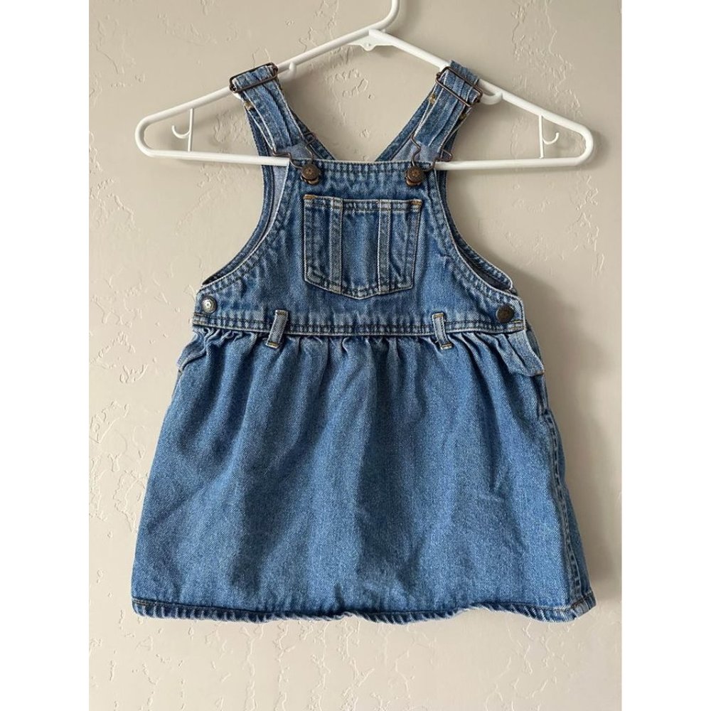 Vintage Girls denim overall dress